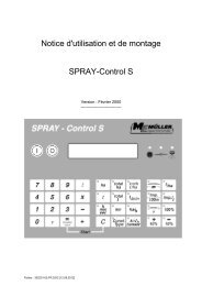 Notice d'utilisation et de montage SPRAY-Control S - Müller Elektronik