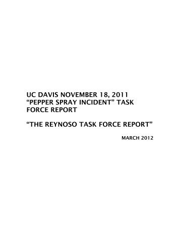 tHE REYNOSO task force REPORT - University of California, Davis