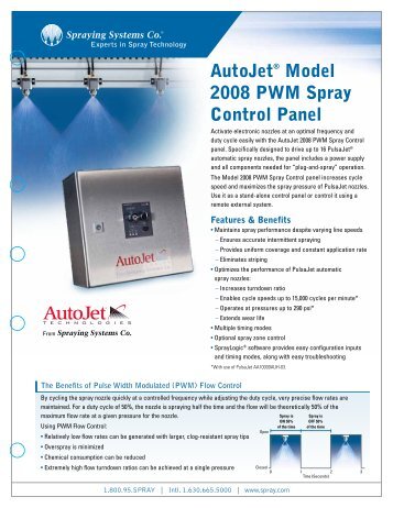 AutoJet® Model 2008 PWM Spray Control Panel - Spraying Systems ...