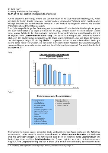 Informationen & Kontext - Medizinische Psychologie Uni Freiburg