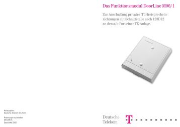 Das Funktionsmodul DoorLine M06/1 - Telekom