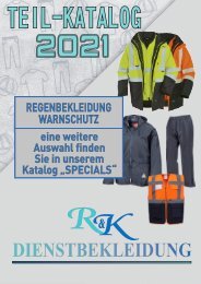 2021 Teilkatalog Regenbekleidung + Warnschutz