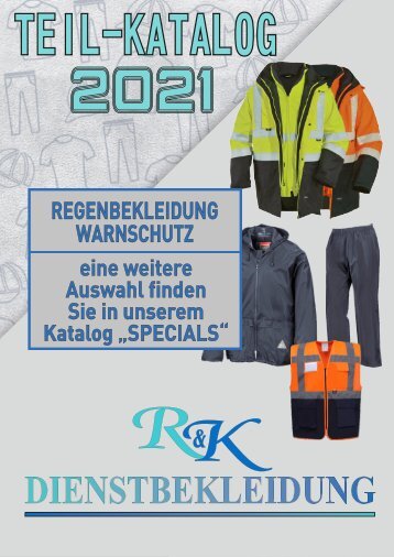 2021 Teilkatalog Regenbekleidung + Warnschutz