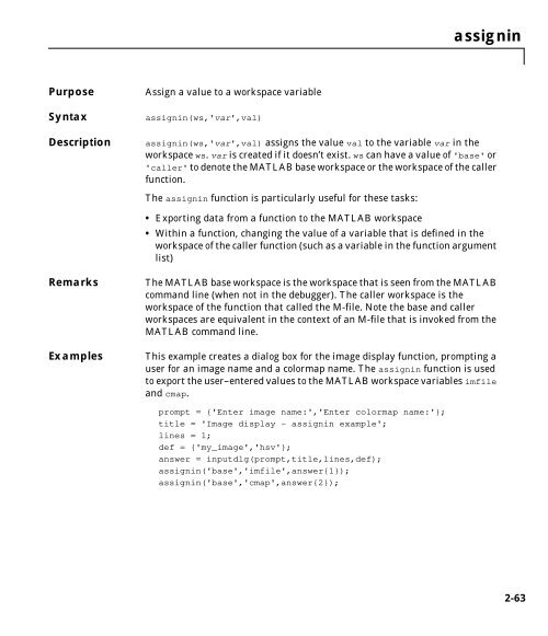 MATLAB Function Reference Volume 1: A - E - Bad Request