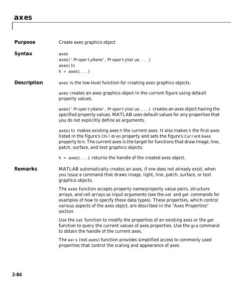 MATLAB Function Reference Volume 1: A - E - Bad Request