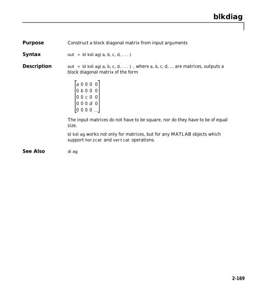 MATLAB Function Reference Volume 1: A - E - Bad Request