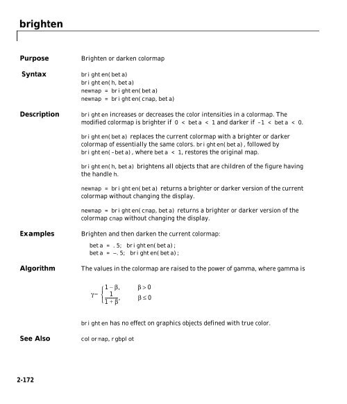 MATLAB Function Reference Volume 1: A - E - Bad Request