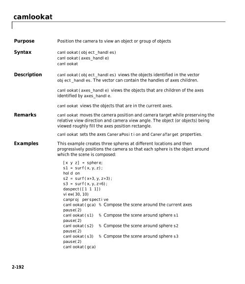 MATLAB Function Reference Volume 1: A - E - Bad Request