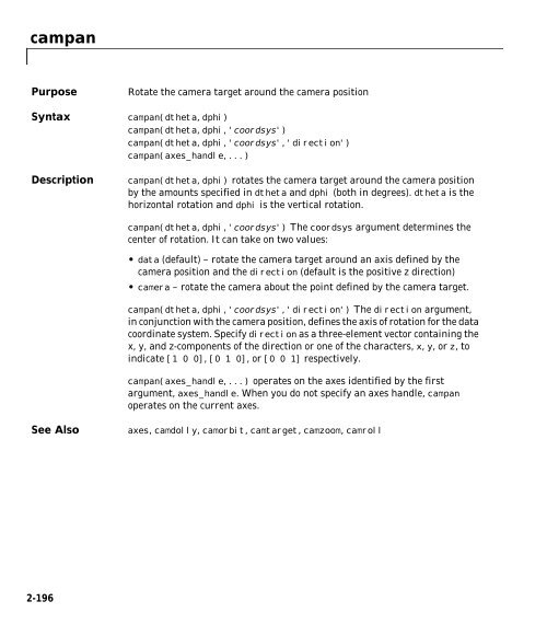 MATLAB Function Reference Volume 1: A - E - Bad Request