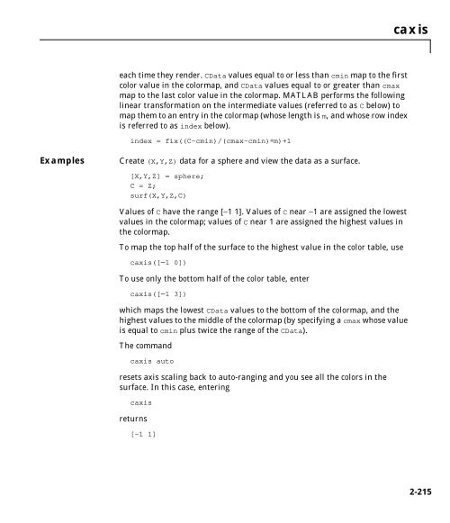 MATLAB Function Reference Volume 1: A - E - Bad Request