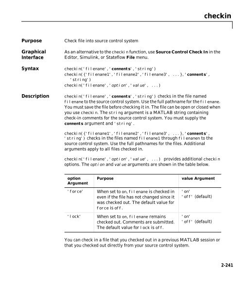 MATLAB Function Reference Volume 1: A - E - Bad Request