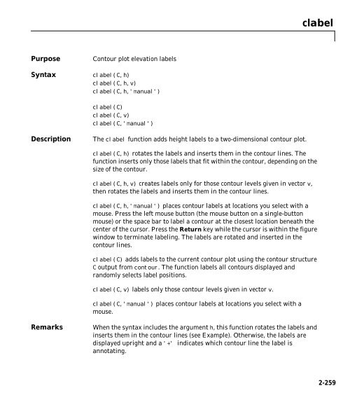 MATLAB Function Reference Volume 1: A - E - Bad Request