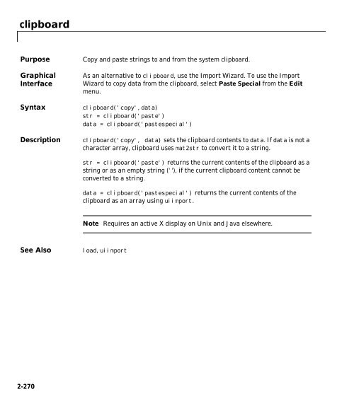 MATLAB Function Reference Volume 1: A - E - Bad Request