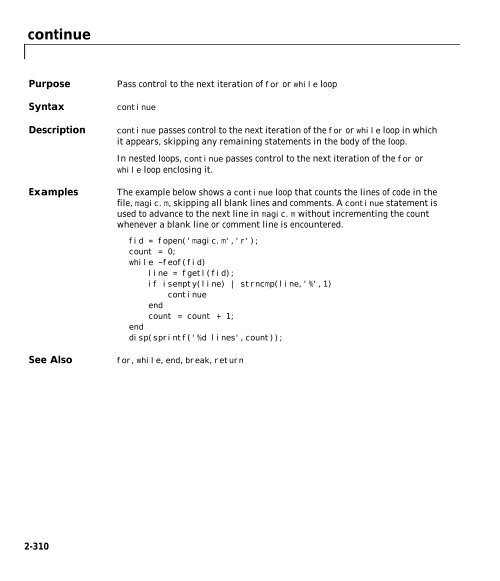 MATLAB Function Reference Volume 1: A - E - Bad Request