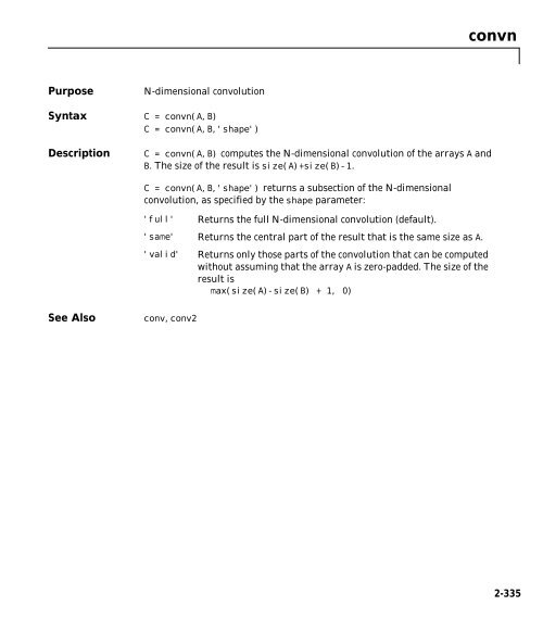 MATLAB Function Reference Volume 1: A - E - Bad Request