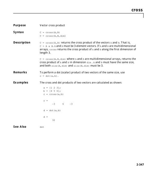 MATLAB Function Reference Volume 1: A - E - Bad Request