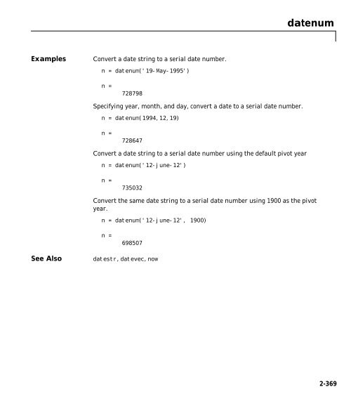 MATLAB Function Reference Volume 1: A - E - Bad Request