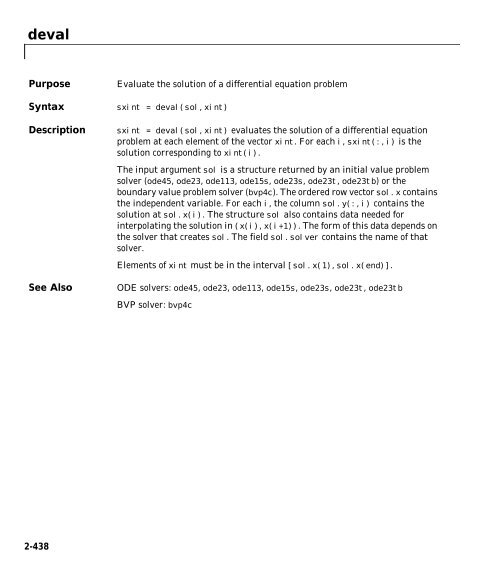 MATLAB Function Reference Volume 1: A - E - Bad Request