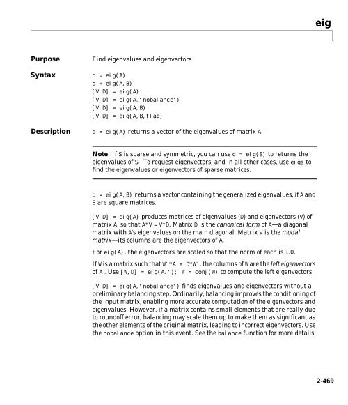 MATLAB Function Reference Volume 1: A - E - Bad Request