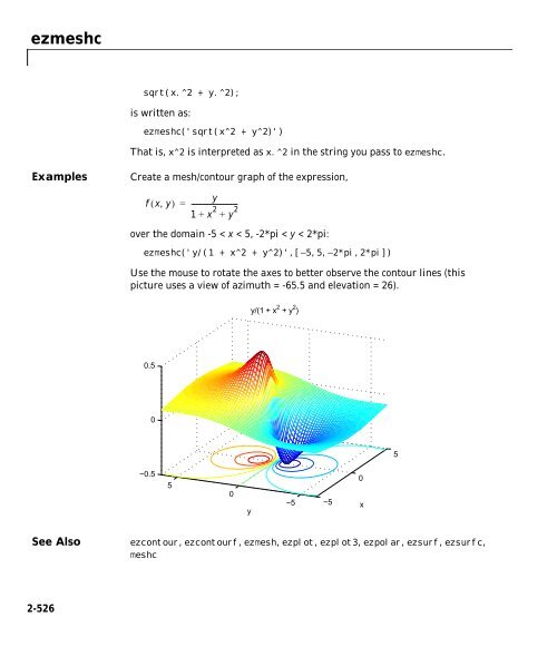 MATLAB Function Reference Volume 1: A - E - Bad Request