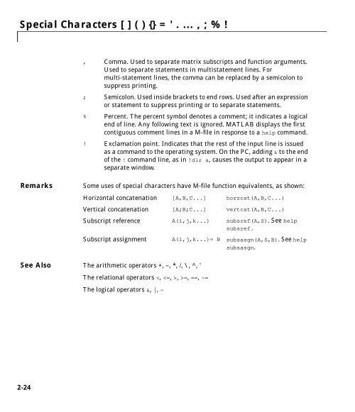 MATLAB Function Reference Volume 1: A - E - Bad Request