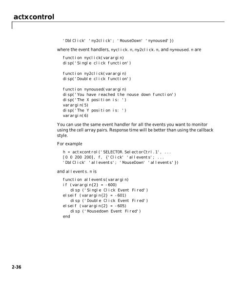 MATLAB Function Reference Volume 1: A - E - Bad Request