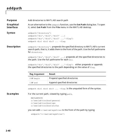 MATLAB Function Reference Volume 1: A - E - Bad Request