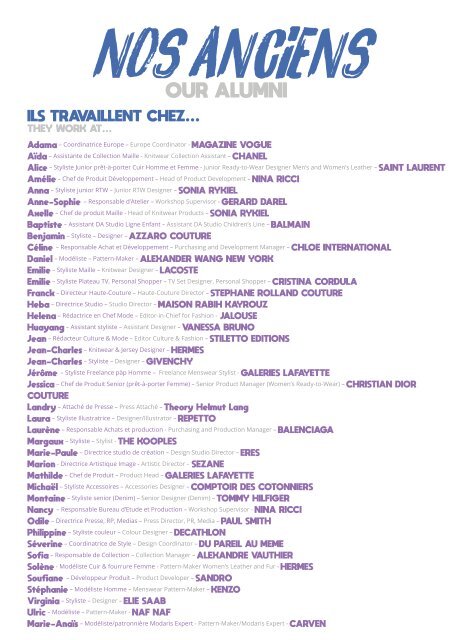 Formations ESMOD