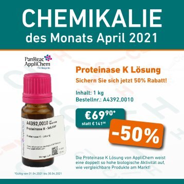 Chemikalie des Monats April 2021 - Proteinase K - Lösung