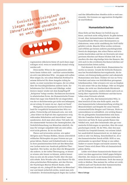 humanistisch! Das Magazin #13 - 2/2021