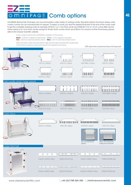 Cleaver Scientific Produktkatalog