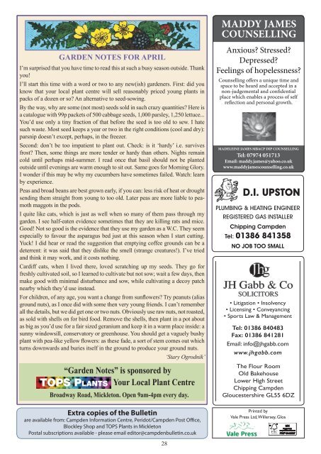 Chipping Campden Bulletin April 2021 Issue