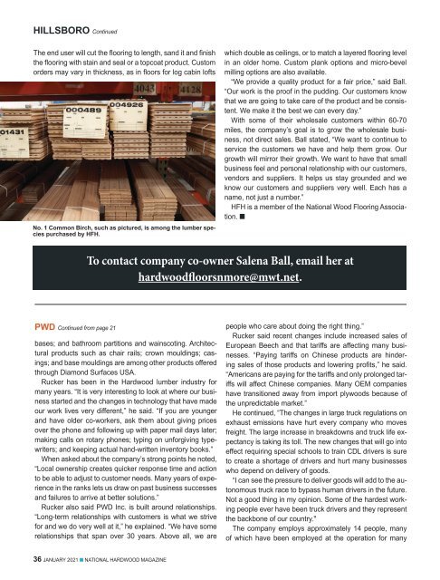 National Hardwood Magazine - January 2021