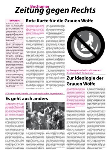 Zeitung gegen Rechts - und Jugendring Bochum e.V.