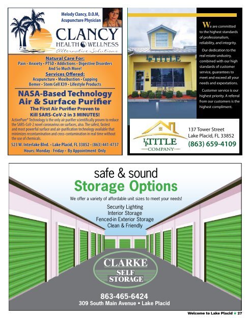 Lake Placid Chamber Directory