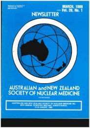 ANZSNM Newsletter Vol 20 No 1 March 1989