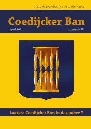 Coedijcker Ban april 2021