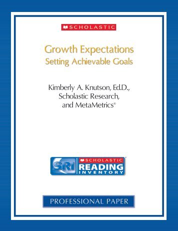 Growth Expectations - Scholastic