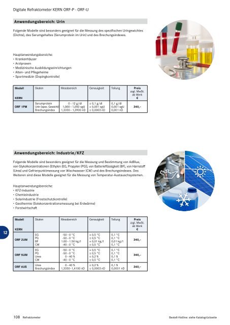 Kern Mikroskopie und Refraktometer 2021