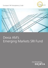 information? - DEXIA AM SRI - Dexia Asset Management