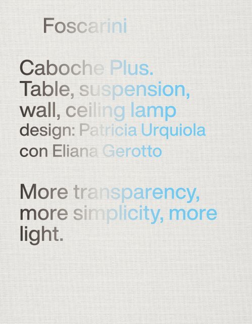 FOSCARINI_Catalog_Caboche-Plus_01-2021_EN-IT