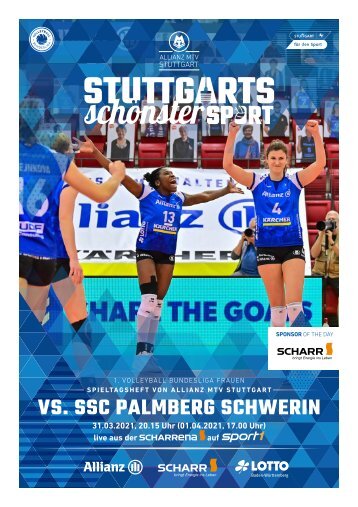 Spieltagsheft Allianz MTV Stuttgart vs. SSC Palmberg Schwerin - 1. Volleyball-Bundesliga - Play-off Halbfinale