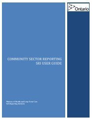 Community sector reporting SRI User Guide