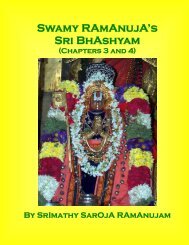 Swamy RAmAnujA's Sri BhAshyam - Sundarasimham