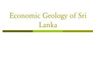 Economic Geology of Sri Lanka