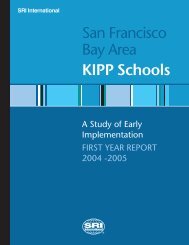 Bay Area KIPP Schools: A Study of Early - Education Division - SRI ...