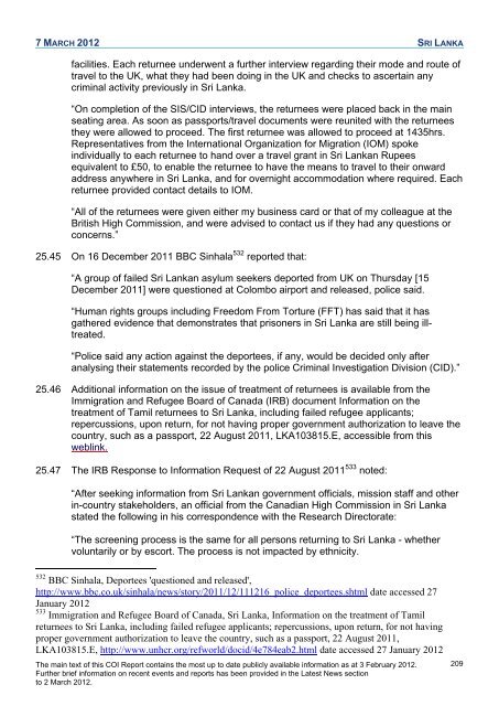 COI Report March 2012 - UK Border Agency - Home Office