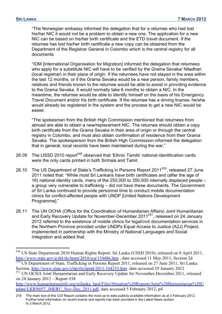 COI Report March 2012 - UK Border Agency - Home Office