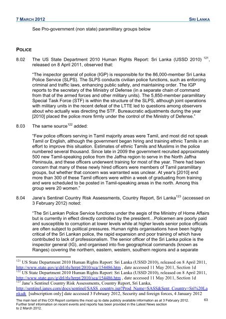 COI Report March 2012 - UK Border Agency - Home Office