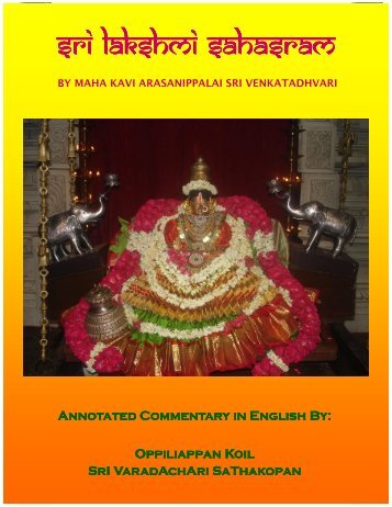 sri lakshmi sahasram sri lakshmi sahasram - Sundarasimham